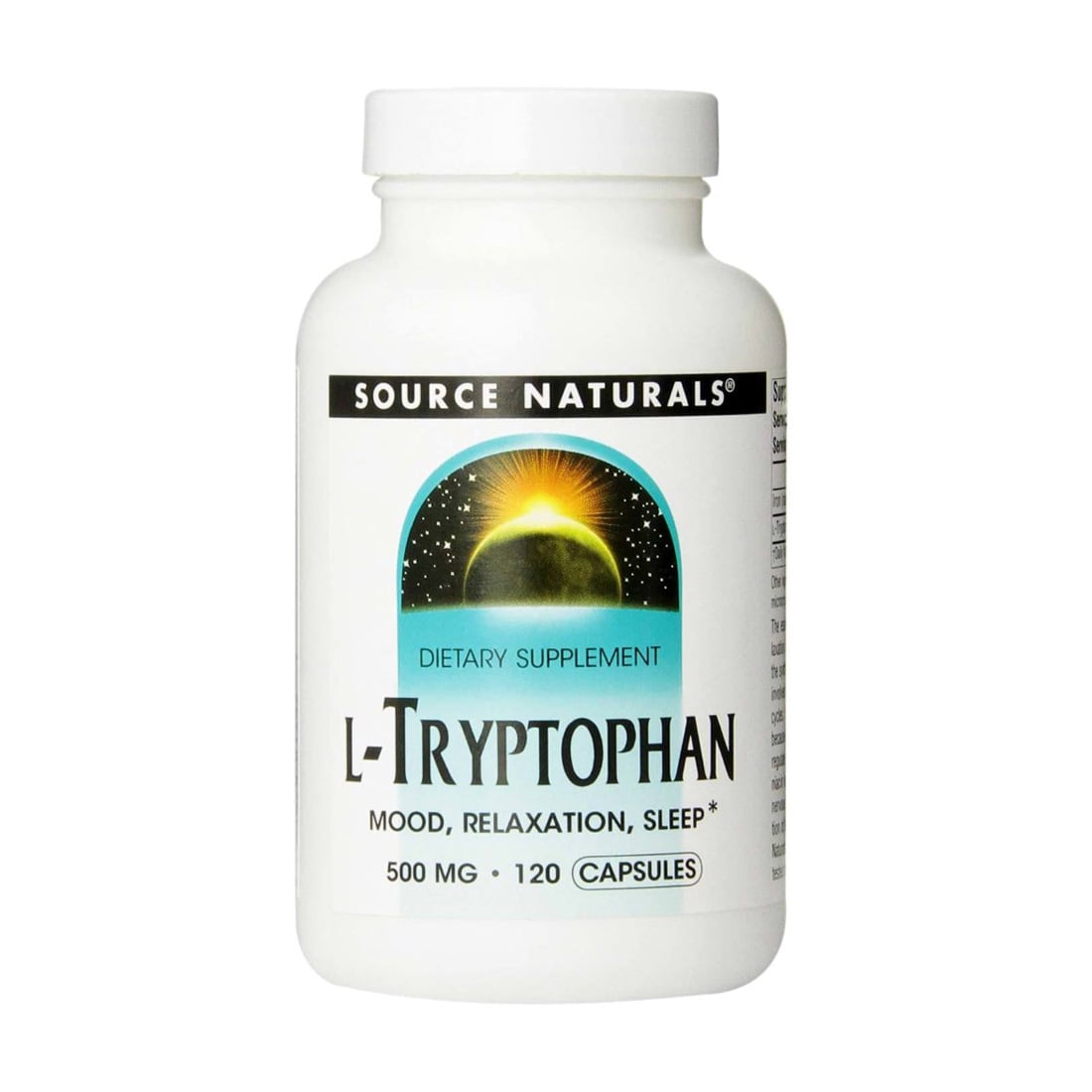 L-Триптофан Source Naturals L-Tryptophan 500 мг, 120 капсул