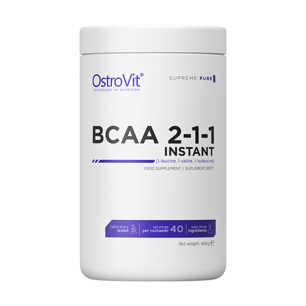 Уцінка! Амінокислоти OstroVit BCAA Instant 2-1-1 без смаку, в порошку, 400 г